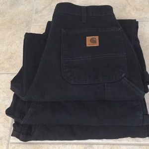 Mens Carhartt original dungarees cargo pant 35x32